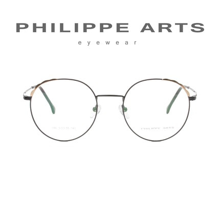 필립아츠 명품 안경테 386-C4-1 동글이 포인트 메탈테 가벼운 남자 여자 패션 안경