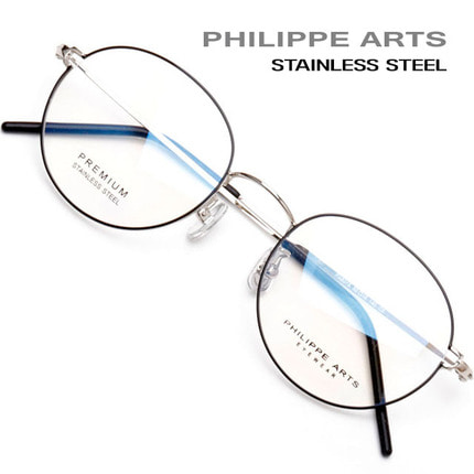 필립아츠 안경테 PA8015-C5 스테인리스 남자 여자 가벼운 8g 초경량 패션 안경 고탄성 국내제작