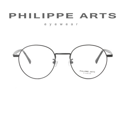 필립아츠 안경테 PA5003/D-C4 동글이 메탈테 남자 여자 가벼운 패션 안경 오버사이즈 국내제작