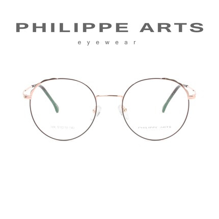 필립아츠 명품 안경테 386-C1-2 동글이 포인트 메탈테 가벼운 남자 여자 패션 안경