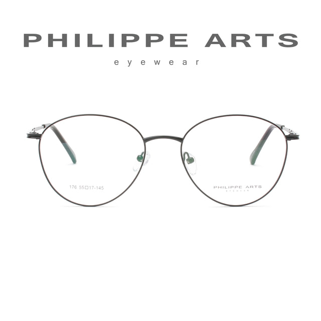 필립아츠 안경테 176 C4  가벼운 메탈 안경 동글이