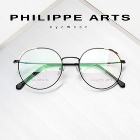 필립아츠 명품 안경테 386-C4-1 동글이 포인트 메탈테 가벼운 남자 여자 패션 안경