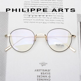 필립아츠 명품 안경테 101013-C4 가벼운 동글이 메탈테 패션 안경 남자 여자