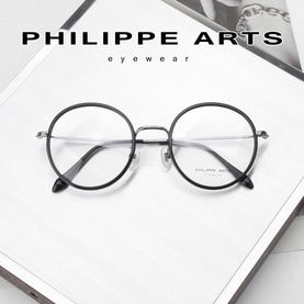 필립아츠 안경테 PA5004/D-C3 동글이 솔텍스 뿔테 가벼운 안경 남자 여자 패션 국내제작