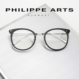 필립아츠 명품 안경테 9048-C3 동그란 검정 뿔테 남자 여자 패션 안경