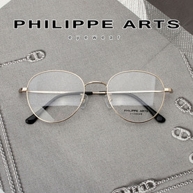 필립아츠 안경테 PA5006_D-C1 가벼운 동글이 패션 안경 남자 여자 메탈테 국내제작