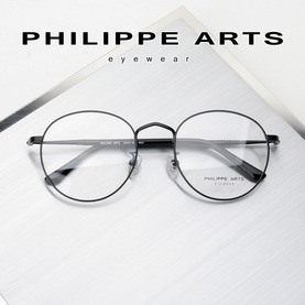 필립아츠 안경테 PA5005/D-C4 얇은 메탈테 가벼운 동글이 남자 여자 패션 안경 국내제작