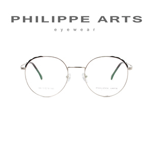 필립아츠 안경테 386 C1 3 동글이 포인트 메탈테 가벼운 안경