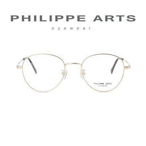 필립아츠 안경테 PA5006_D C1 동글이 메탈 금테 가벼운 안경 오버핏