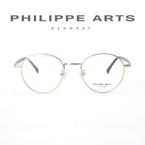 필립아츠 안경테 PA5003D C1 얇은 골드 메탈테 동글이 안경 오버핏