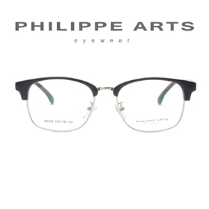 필립아츠 안경테 00319 C02 하금테 사각 가벼운 편안한 안경