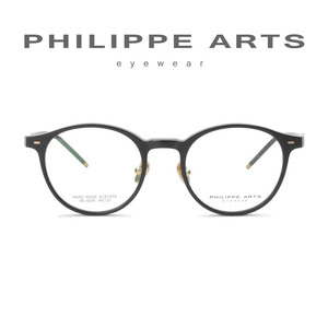 필립아츠 안경테 SE6059 C1 동그란 검정 뿔테 안경