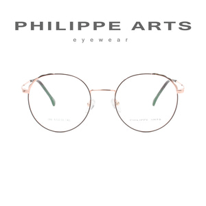 필립아츠 안경테 386 C1 2 동글이 포인트 메탈테 가벼운 안경