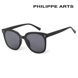 필립아츠 뿔테 선글라스 PA6022FS C01 사각 패션 플랫렌즈 오버사이즈 아시안핏